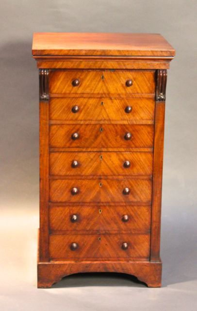 19thc Mahogany Wellington Chest