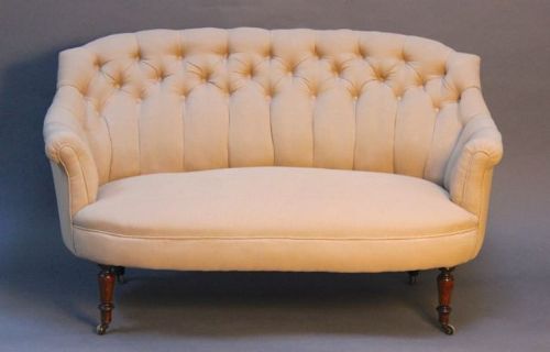 Small Late 19thc. Button Back Sofa