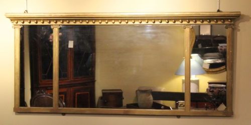 19thc. Gilt Over Mantle Mirror