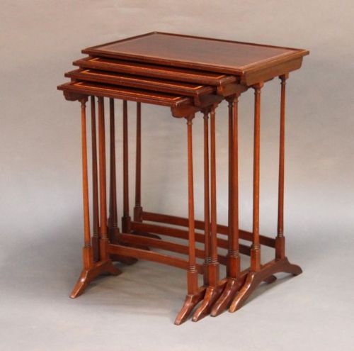 Edwardian Nest of Four Mahogany Tables