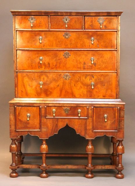 An 18thc. Walnut Chest on Stand
