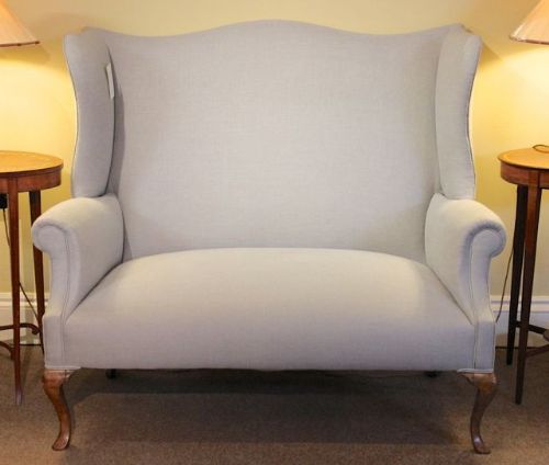A Late 19thc. Wing Back Sofa