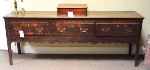 An 18thc. Oak & Fruitwood Cross Banded Dresser Base