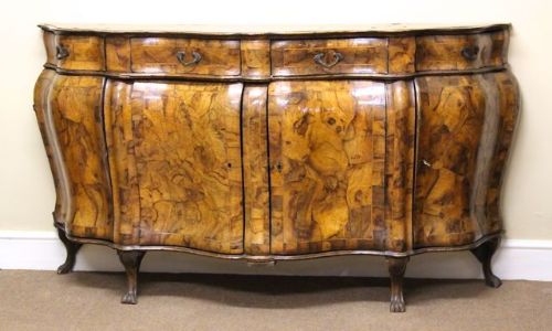 Late 19thc. Italian Walnut Commode Cabinet