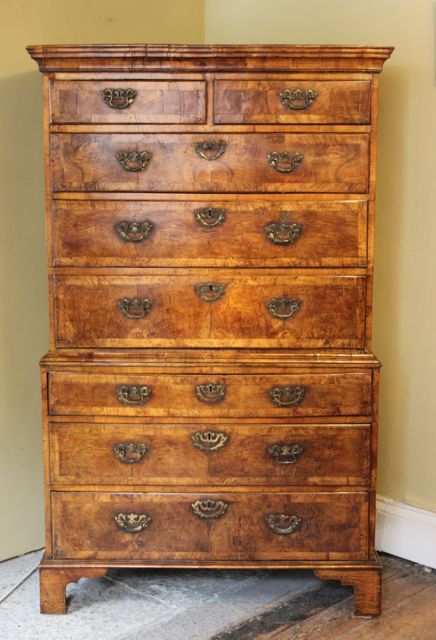 An 18thc. Walnut Chest on Chest
