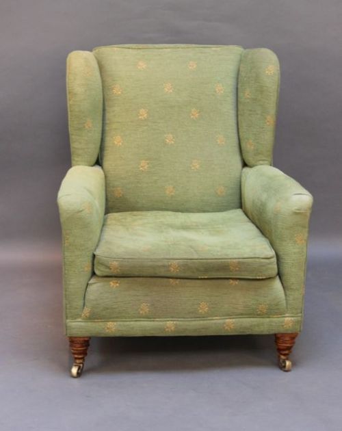 A 19thc. Walnut Wing Armchair
