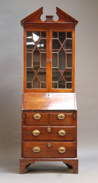 A Small Mahogany Bureau Bookcase