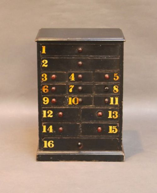 A 19thc. Ebonized Collectors Chest