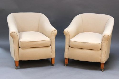 A Pair of Early 20thc. Mahogany Tub Chairs