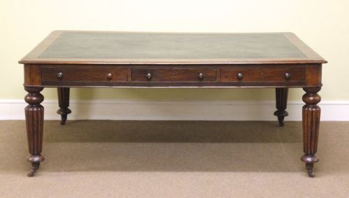 A 19thc. Mahogany Library Table