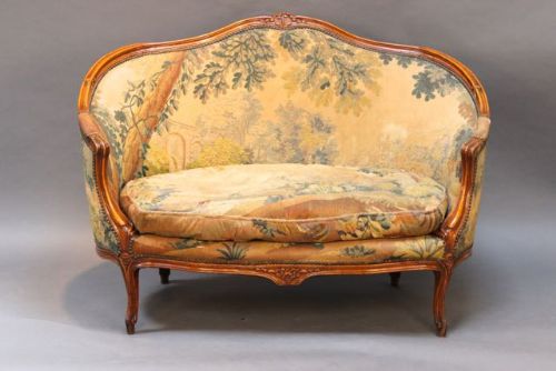 A 19thc. Walnut Carved Sofa