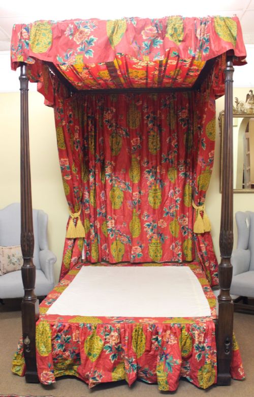 A 19thc. Mahogany Four Poster Bed
