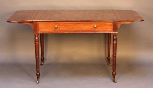 19thc. Mahogany Sofa/side/pembroke Table