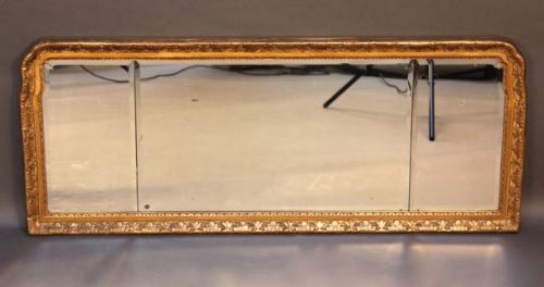 19thc Gilt Over Mantle Mirror