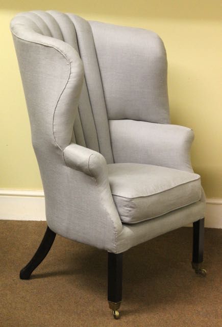 Late 18thc. Mahogany Wing Armchair