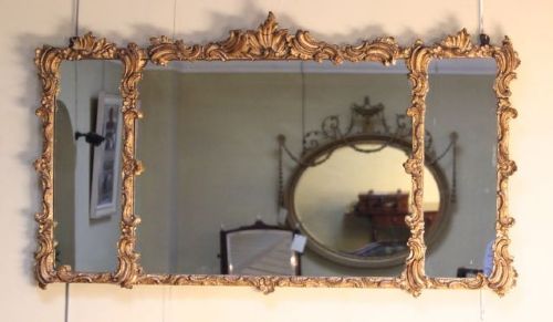 19thc. Floral Moulded Gilt Mirror