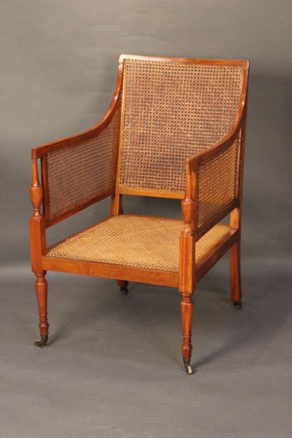 Early 19thc. Satinwood Bergere Chair