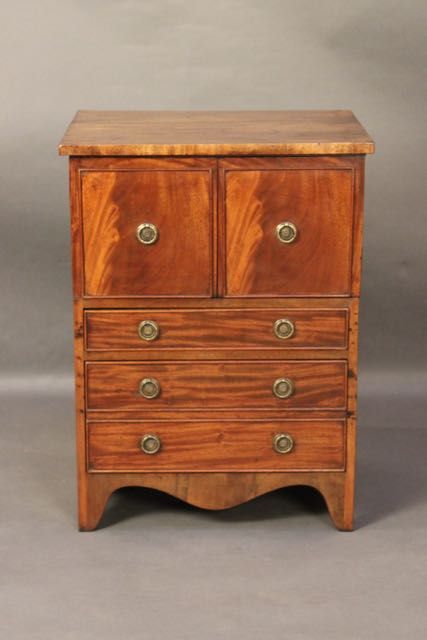 19thc Mahogany Bed Side Cupboard/cabinet
