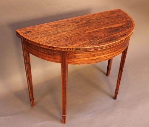 19thc. Coromandel Wood Card Table