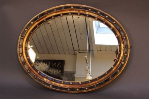 18thc. Irish Oval Mirror