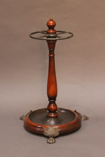 19thc. Walnut Stick Stand