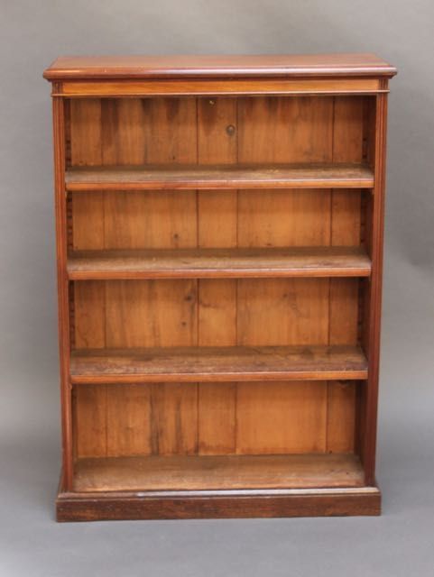 19thc Walnut Open Bookcase
