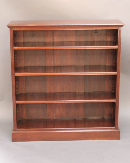19thc. Mahogany Open Bookcase