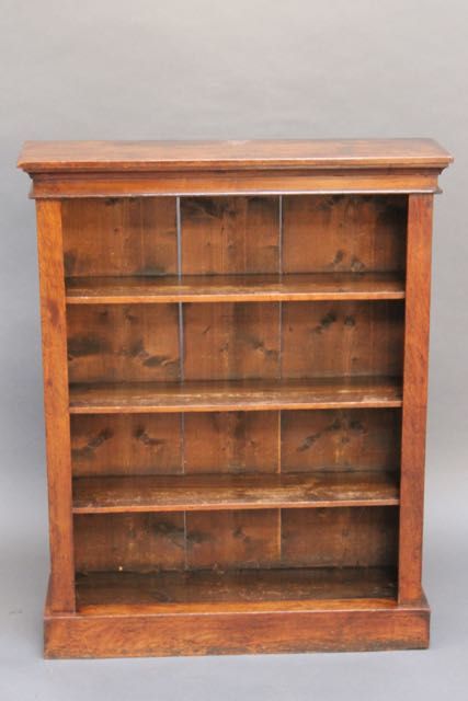 19thc. Walnut Bookcase with Three Shelves