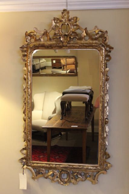 19thc. Gilt Wood Wall Mirror