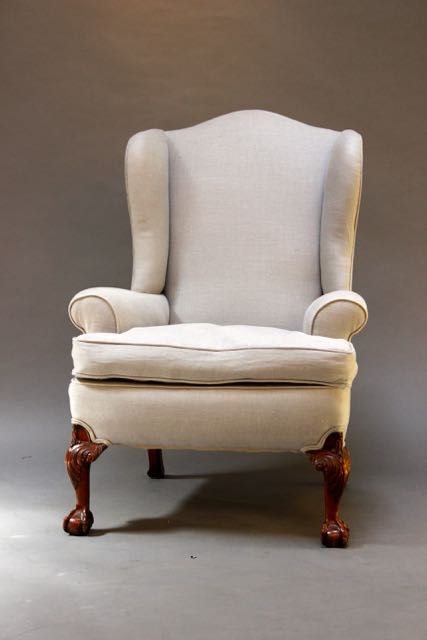 Late 19thc. Walnut Wing Armchair