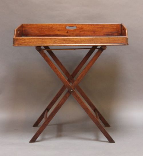 
19thc. Mahogany Butler’s Tray on Stand
