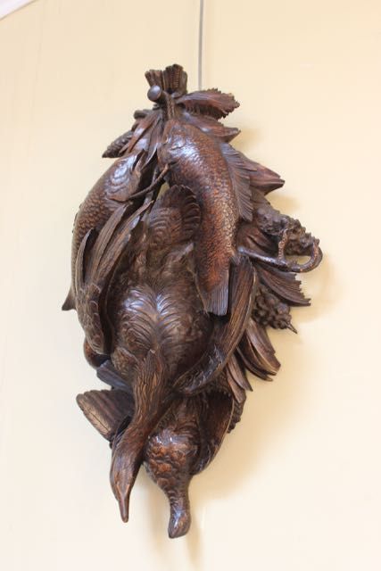 19thc. Black Forest Carved Wall Hanging