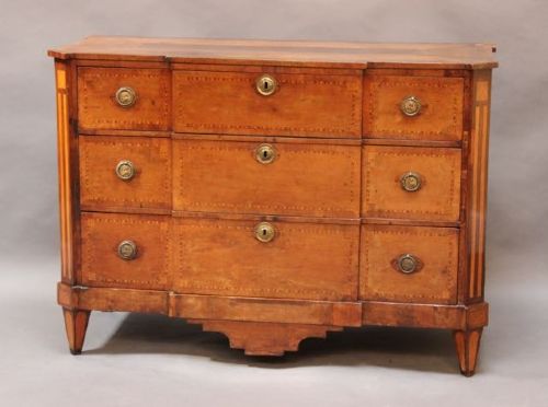 19thc. Italian Walnut Commode Chest