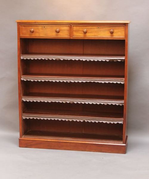 19thc. Open Mahogany Bookcase