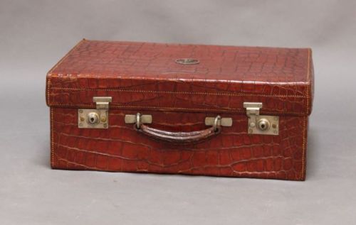 A Superb Crocodile Leather Suitcase