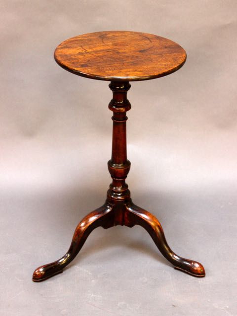 Late 18thc. Mahogany Kettle Stand or Tripod Table