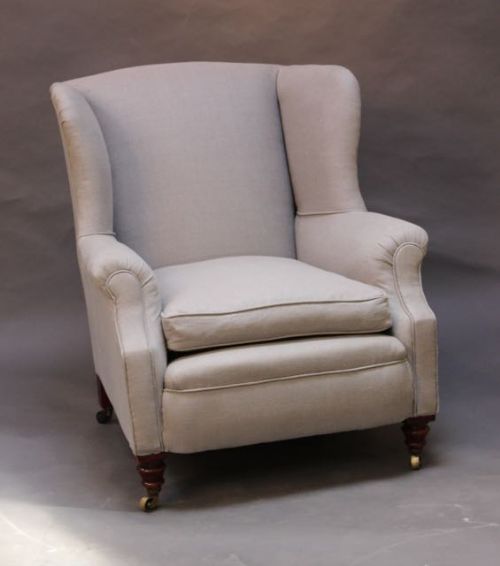 19thc. Walnut Wing Armchair