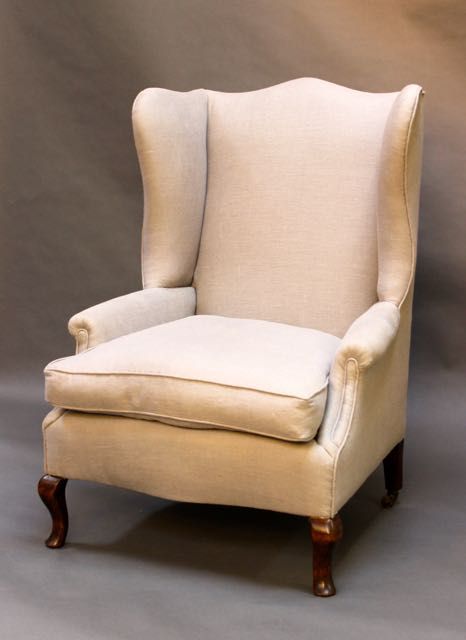19thc. Walnut Wing Armchair