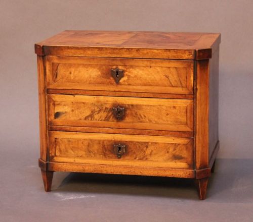 Early 19thc. Walnut Apprentice Piece Chest