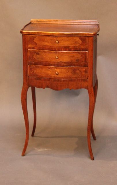 19thc. French Fruitwood Bedside Cabinet