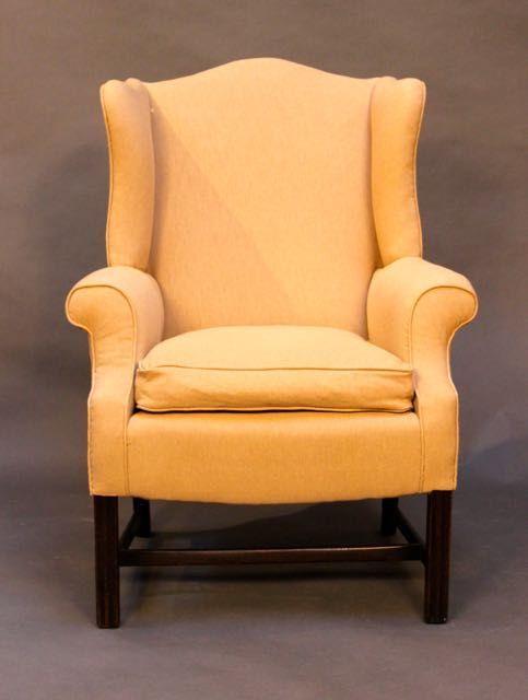 Late 19thc. Mahogany Wing Armchair/gainsborough Chair
