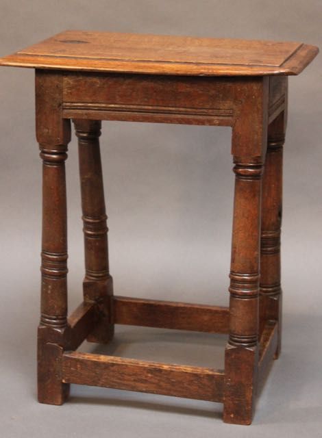 18thc. Oak Joint/coffin Stool