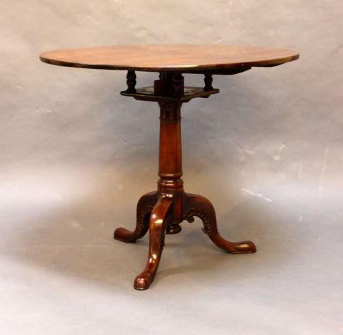 18thc. Mahogany “Birdcage” Tripod Table