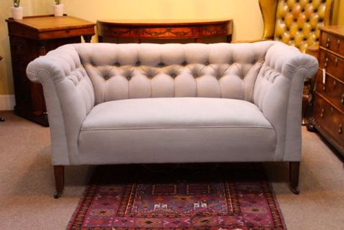 Late 19thc. Upholstered Button Back Sofa