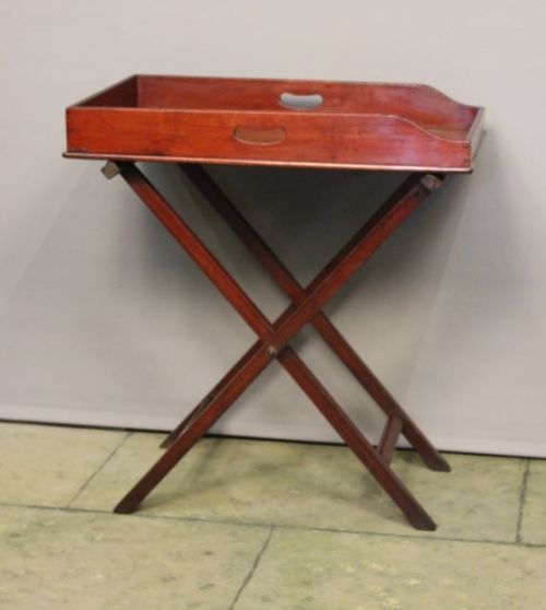 19thc. Mahogany Butler’s Tray on Stand