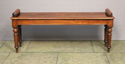 Mid 19thc. Oak Hall Bench