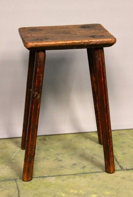 18thc. Elm & Deal Stool