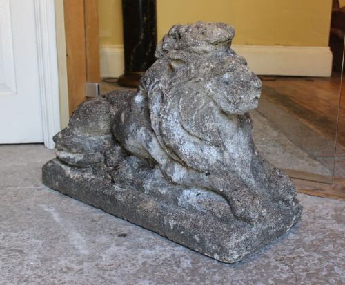 Early 20thc. Reconstituted Stone Lion