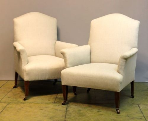 Pair of Late 19thc. Mahogany Armchairs