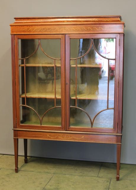 Mahogany Inlaid Display Cabinet
